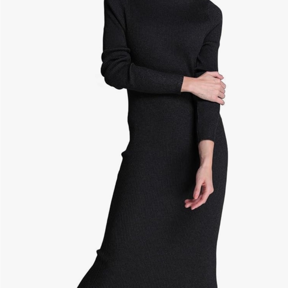 RocoRose knit turtleneck sweater dress, size L